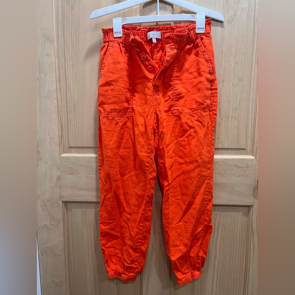 Joie 100% Linen Paperbag Waist Pants size xs